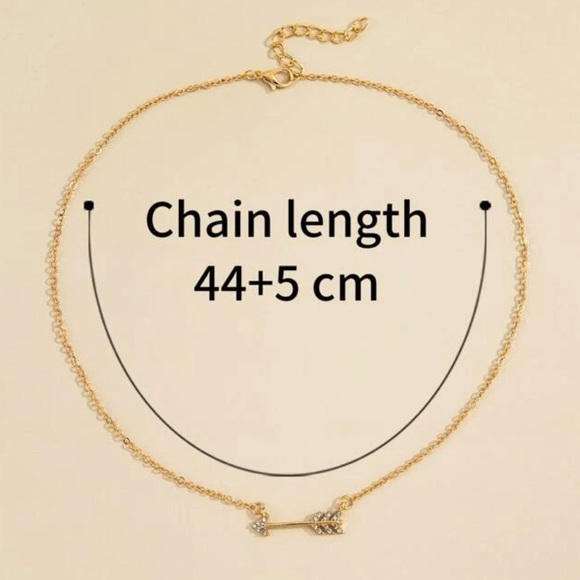 3/$30 NEW! Rhinestone Arrow Charm Necklace Dainty Boho - Picture 4 of 4